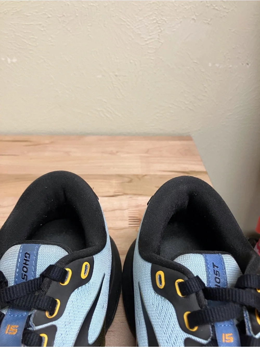 Brooks Ghost Light Blue and Black Running Sneakers